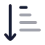 Sorting icon with twotone rounded style