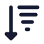 Sorting icon with solid standard style