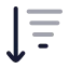 Sorting icon with twotone rounded style