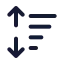 Sorting icon with duotone standard style