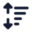 Sorting icon with solid standard style