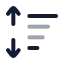 Sorting icon with twotone rounded style