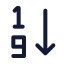 Sorting icon with duotone standard style