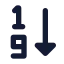 Sorting icon with solid standard style