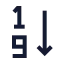Sorting icon with stroke sharp style