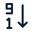 Sorting icon with duotone standard style