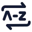 Sortingaz icon with solid standard style