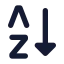 Sortingaz icon with solid standard style