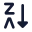 Sortingza icon with solid standard style