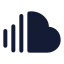 Soundcloud icon with solid standard style