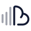 Soundcloud icon with twotone rounded style