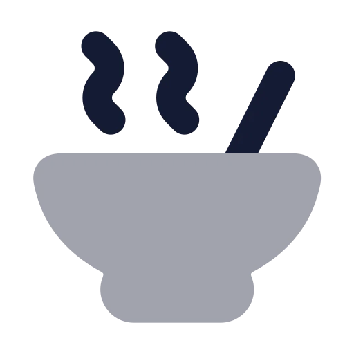 Soup Icon in Bulk Rounded style