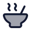 Soup icon with duotone rounded style