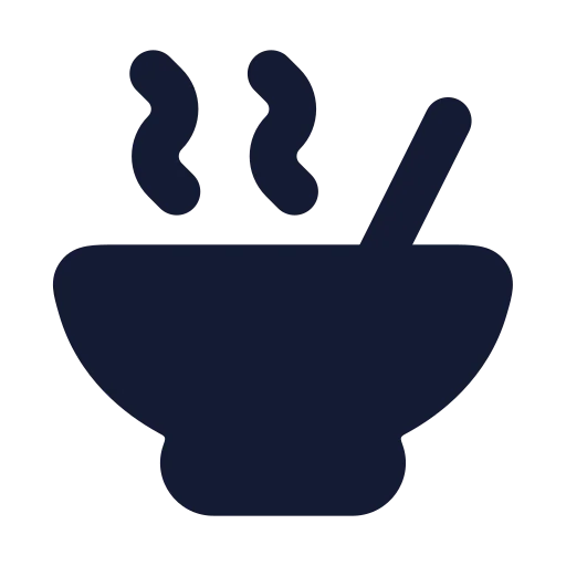 Soup Icon in Solid Rounded style