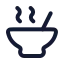 Soup icon with stroke rounded style