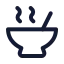 Soup icon with stroke standard style