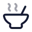Soup icon with twotone rounded style