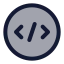 Sourcecodecircle icon with duotone standard style