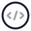 Sourcecodecircle icon with twotone rounded style