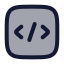 Sourcecodesquare icon with duotone rounded style