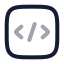 Sourcecodesquare icon with twotone rounded style