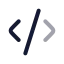 Sourcecode icon with twotone rounded style