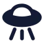 Spaceship icon with solid standard style