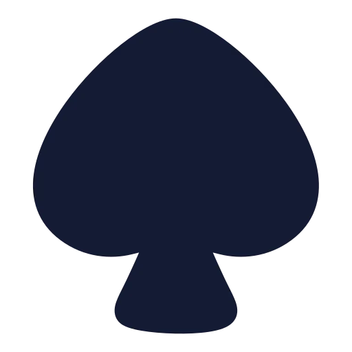Spade Icon in Solid Rounded style