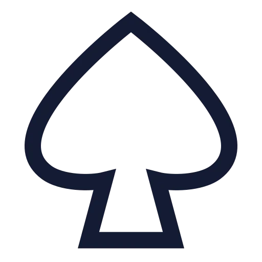 Spade Icon in Stroke Sharp style