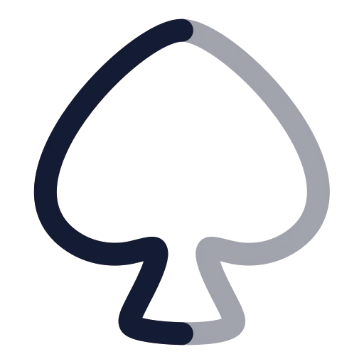Spade Icon in Twotone Rounded style