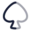 Spade icon with twotone rounded style