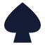 Spades icon with solid sharp style
