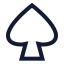 Spades icon with stroke sharp style