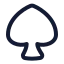 Spades icon with stroke standard style