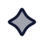 Sparkle icon with duotone rounded style