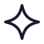 Sparkle icon with stroke standard style