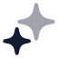 Sparkles icon with bulk rounded style