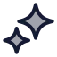 Sparkles icon with duotone standard style