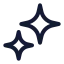 Sparkles icon with stroke rounded style