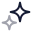 Sparkles icon with twotone rounded style