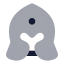 Spartanhelmet icon with bulk rounded style