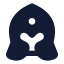 Spartanhelmet icon with solid rounded style