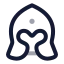 Spartanhelmet icon with twotone rounded style
