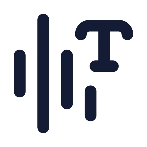 Speach To Text Icon in Solid Rounded style
