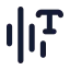 Speachtotext icon with solid standard style