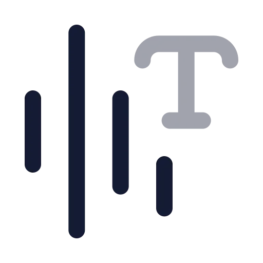 Speach To Text Icon in Twotone Rounded style