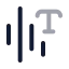 Speachtotext icon with twotone rounded style