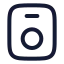 Speaker icon with stroke rounded style