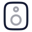 Speaker icon with twotone rounded style