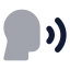 Speech icon with bulk rounded style